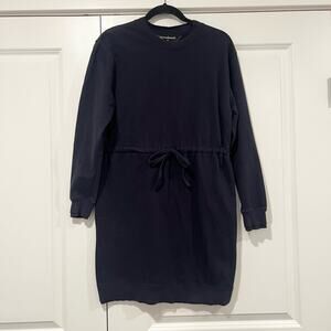 Normakamali Women's Longsleeve Crewneck Sweatshirt Dress Navy Size Small‎